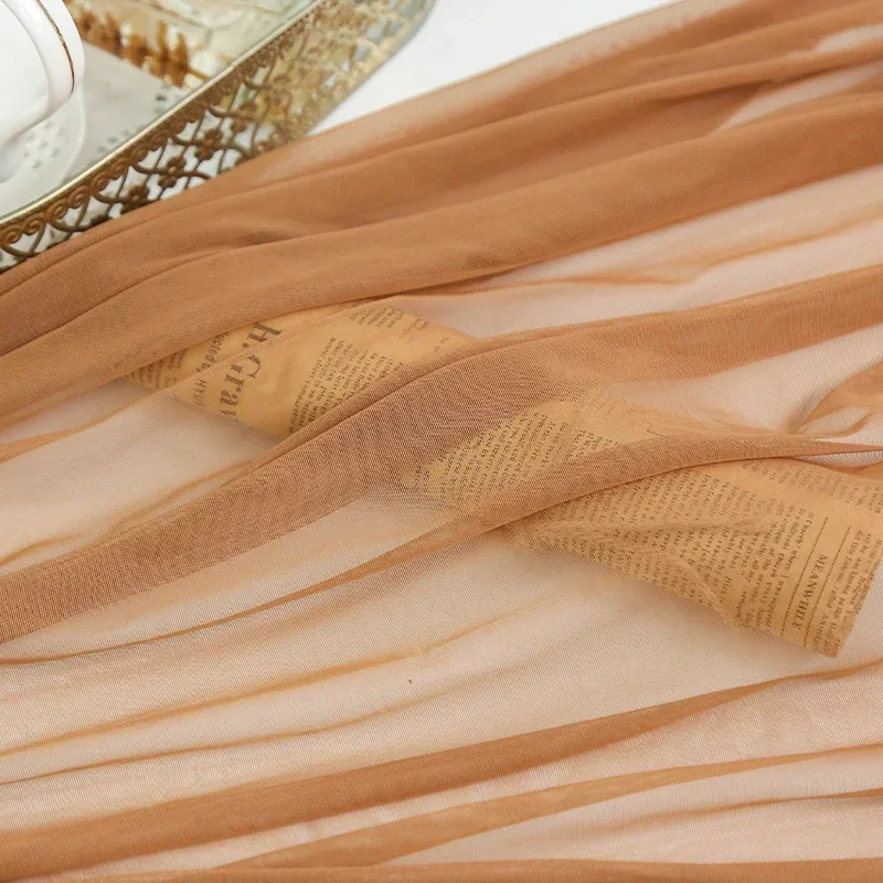 4 Way Stretch Soft Mesh Fabric For Sewing Dance Tulle DIY Clothing Fabric Nude Flesh Color Spandex Mesh Underwear Stockings thumbnail 5