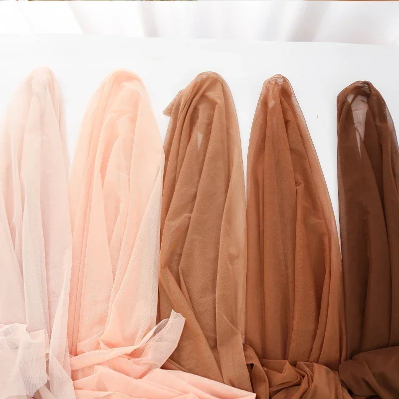 4 Way Stretch Soft Mesh Fabric For Sewing Dance Tulle DIY Clothing Fabric Nude Flesh Color Spandex Mesh Underwear Stockings thumbnail 2
