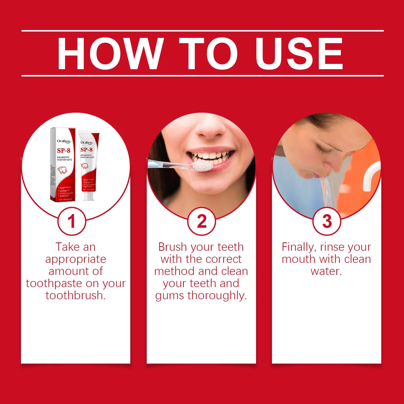 Sp-8 Probiotic Toothpaste Brightening Mint Fresh Breath Deep Cleaning Remove Plaque Stains Oral Hygiene Teeth Whiten Toothpaste thumbnail 4