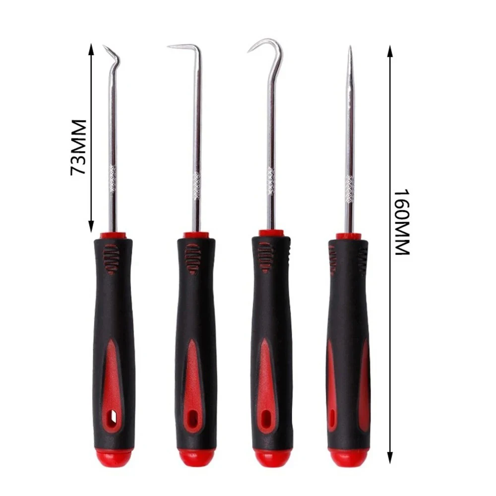 4pcs 160mm Auto Car Oil Seal Screwdrivers Set Hose Removal Hook Set O-Ring Seal Gasket   Puller Remover Pick Hooks Repair Tools thumbnail 6