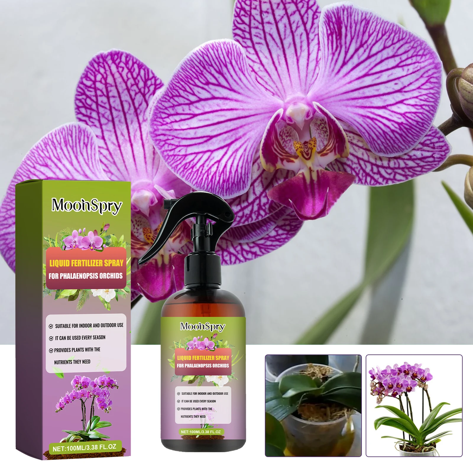 Orchid fertilizer spray; Indoor flower cultivation rooting and sprouting supplement nutrition fertilizer spray thumbnail 2