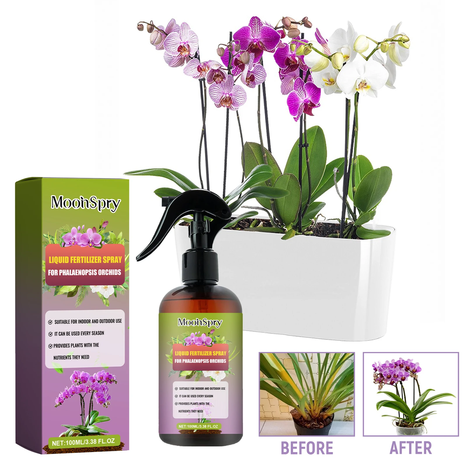 Orchid fertilizer spray; Indoor flower cultivation rooting and sprouting supplement nutrition fertilizer spray thumbnail 4