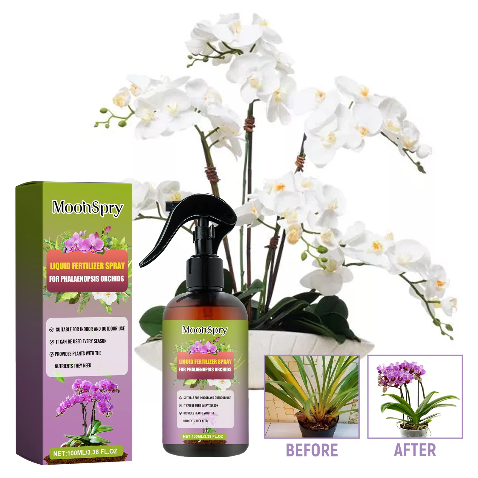 Orchid fertilizer spray; Indoor flower cultivation rooting and sprouting supplement nutrition fertilizer spray thumbnail 5