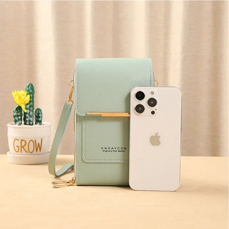 Women Crossbody Shoulder Bags Wallets Touch Screen Cell Phone Purse Soft Leather Strap Handbag for Female Luxury Messenger Bags thumbnail 4