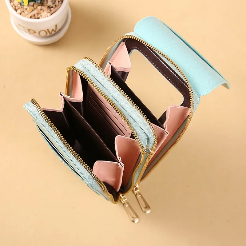 Women Crossbody Shoulder Bags Wallets Touch Screen Cell Phone Purse Soft Leather Strap Handbag for Female Luxury Messenger Bags thumbnail 3