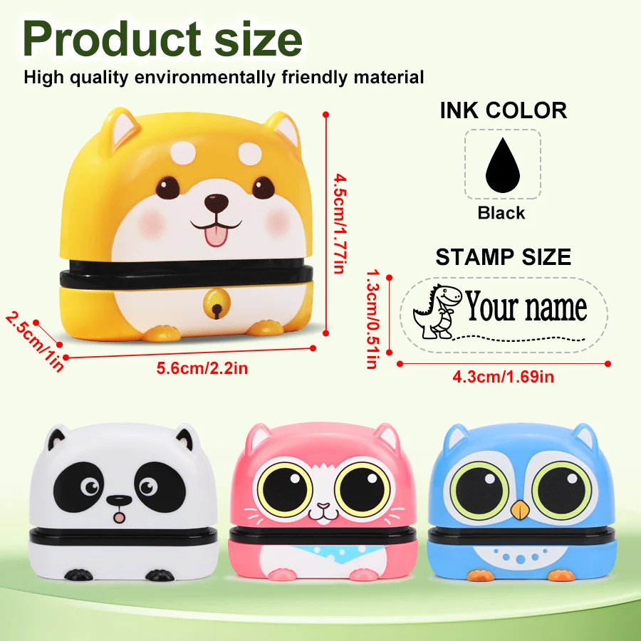‌Personalized Baby Name Stamp Set - Custom Waterproof Ink Seal for School, Travel & Kindergarten, Durable Non-Fading Toy Gift thumbnail 2