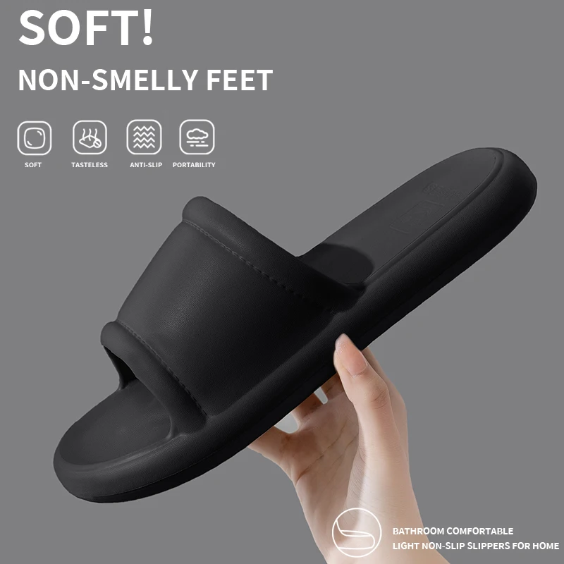 New Men's Slippers EVA Non-slip Bathroom Slipper Soft Comfortable Home Summer Sandal Indoor Bathroom Slippers Male Shower Shoes thumbnail 5