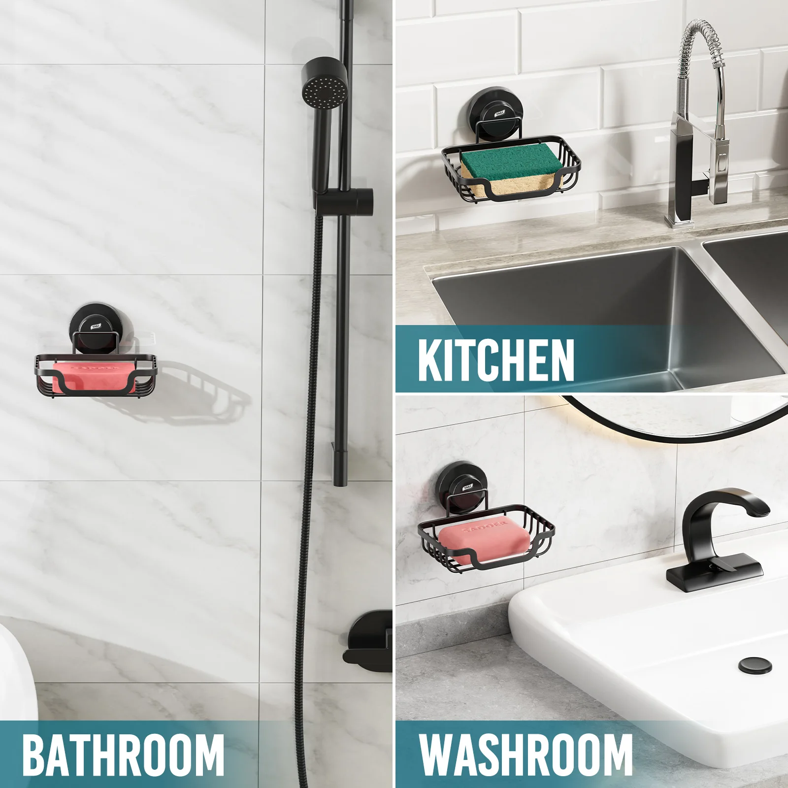 TAILI Soap Holder Bar Soap Dish Suction Cup, Bar Soap Rack for Shower Wall, Draining Soap Saver Tray for Bathroom, Tub, Kitchen thumbnail 6