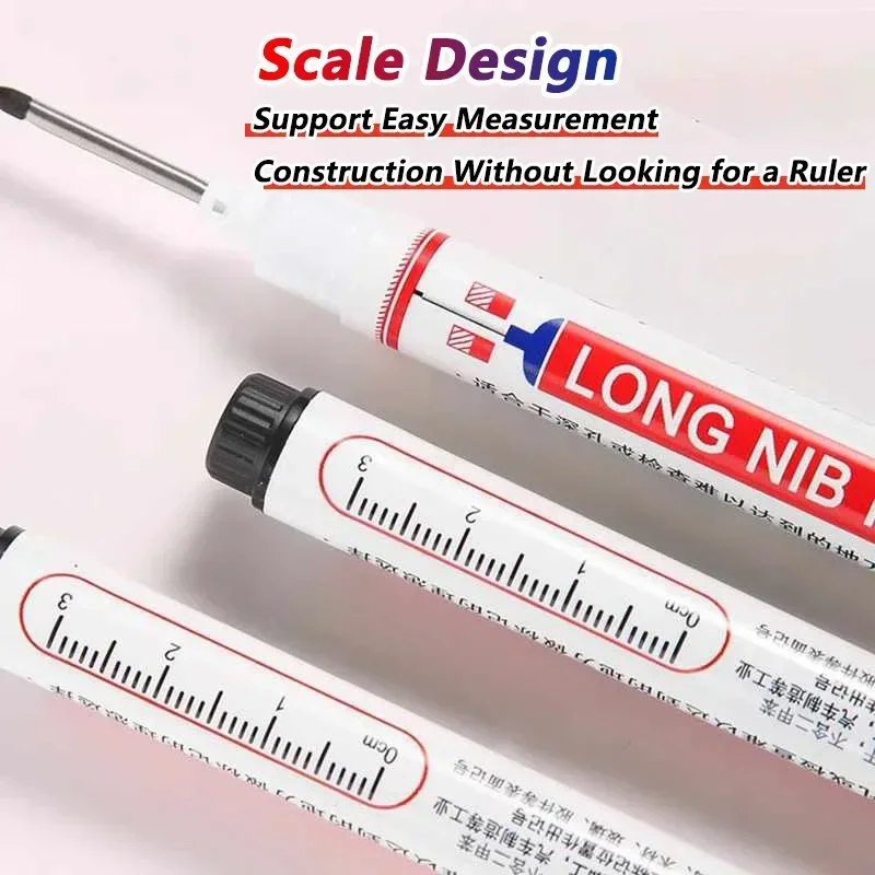1-40PCS 20mm Deep Hole Long Nib Head Markers For Metal Perforating Pen Waterproof Bathroom Woodworking Decoration Multi-Purpose thumbnail 5