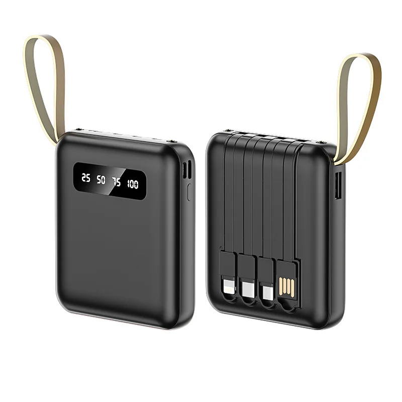 Portable Power Bank 20000mA with Cable Large Capacity Micro/Lightning/Type-C Output Mobile Phone External Battery Powers Supply thumbnail 5