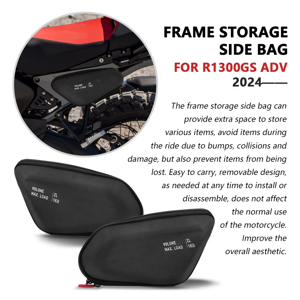 For R1300GS Adventure R 1300 GSA R1300 GS ADV 2024 2025 Motorcycle Side Frame Bag Storage Package Bags Waterproof Bag thumbnail 5