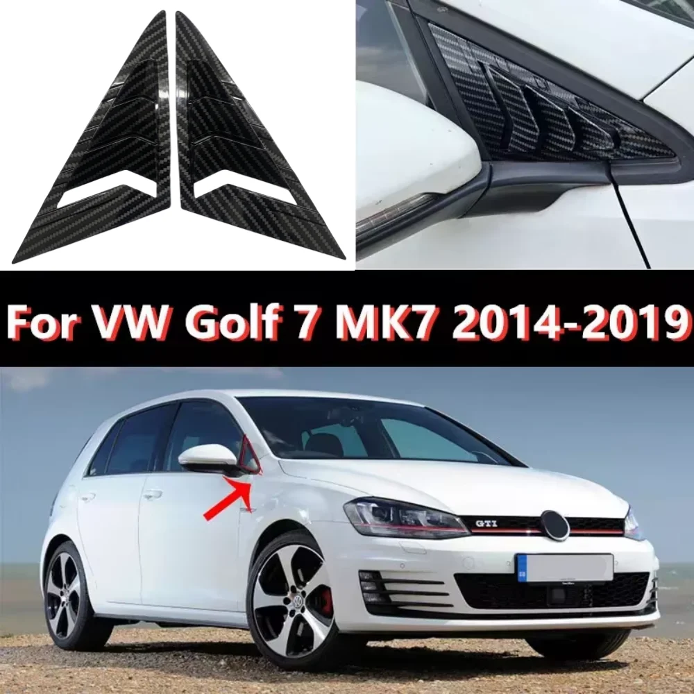 Front Window Shutter Cover Trim Window Louver Side Vent For VW Volkswagen Golf 7 MK7 Hatchback 2014 2015 2016 2017 2018 2019