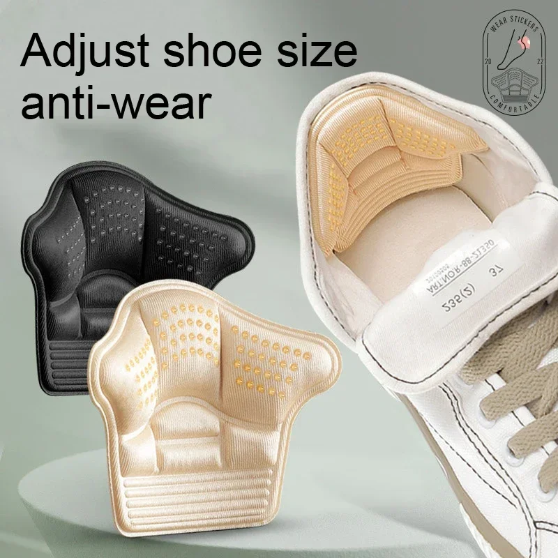 1Pair Heel Stickers Heel Protectors Sneaker Shrinking Size Insoles Anti-wear Feet Shoe Pad Adjust Size High Very Cushion Inserts