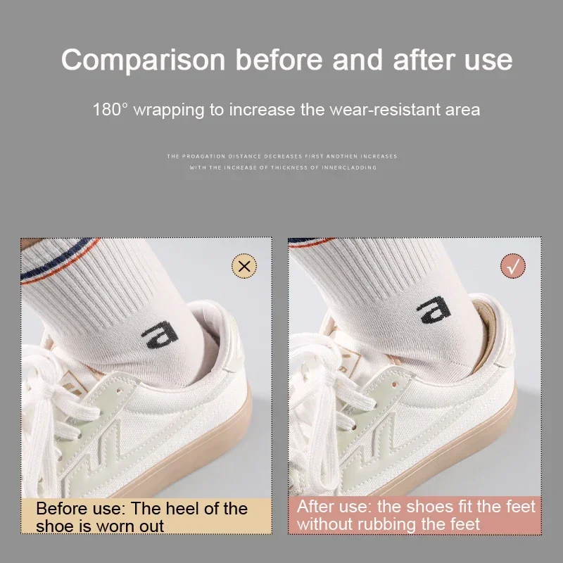 1Pair Heel Stickers Heel Protectors Sneaker Shrinking Size Insoles Anti-wear Feet Shoe Pad Adjust Size High Very Cushion Inserts thumbnail 2