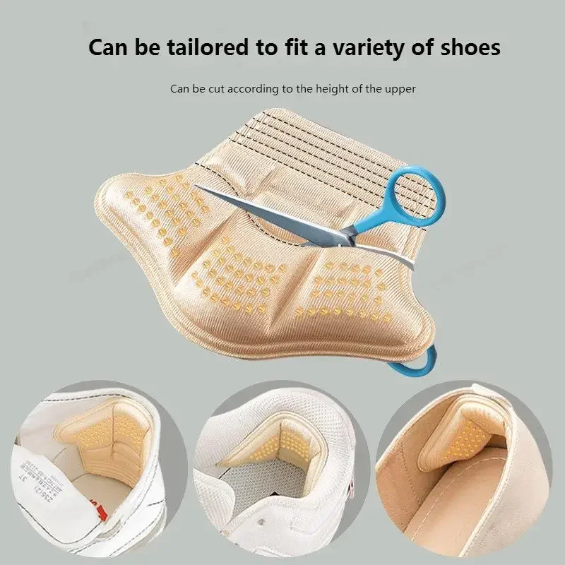 1Pair Heel Stickers Heel Protectors Sneaker Shrinking Size Insoles Anti-wear Feet Shoe Pad Adjust Size High Very Cushion Inserts thumbnail 5