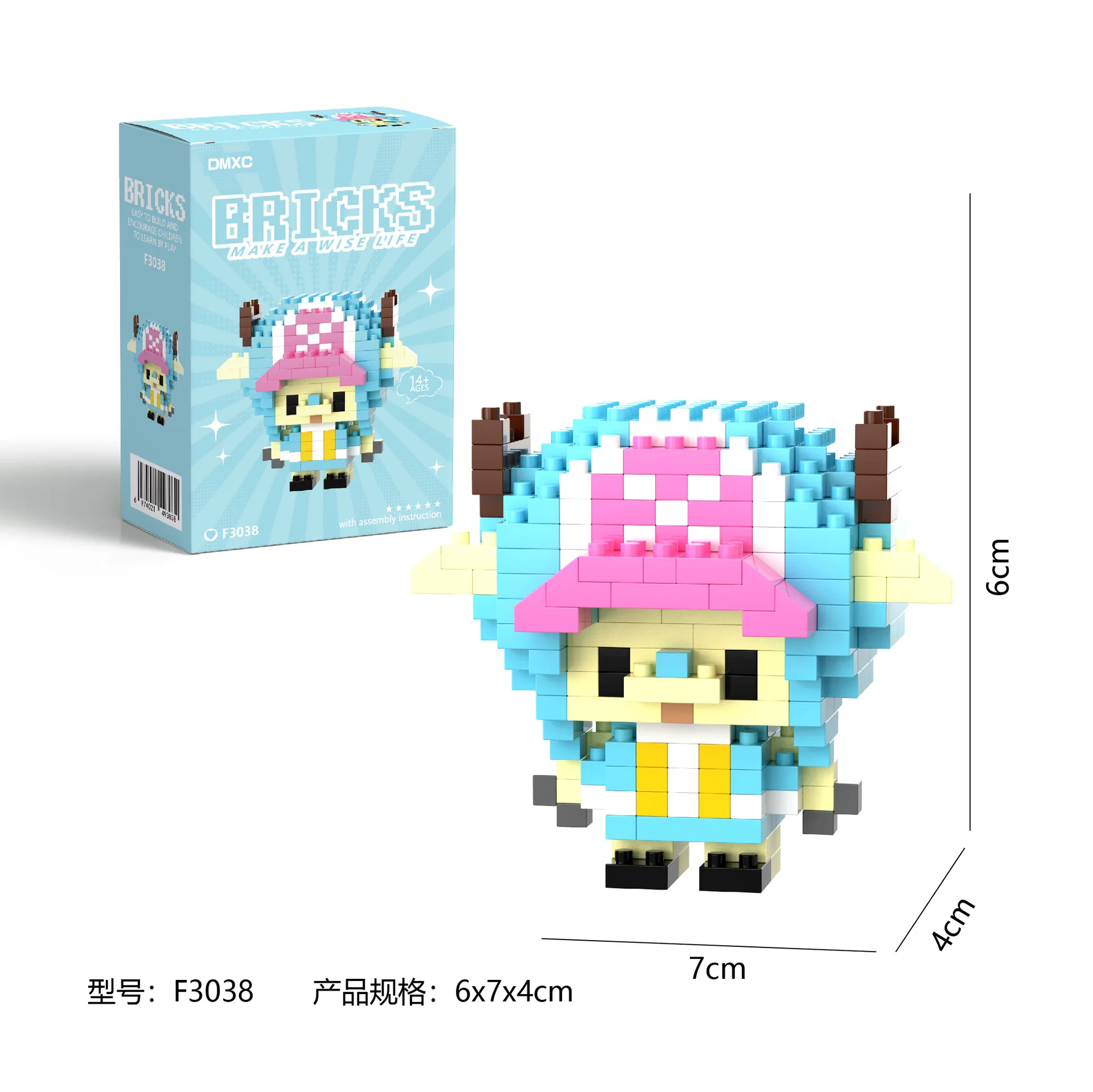 One Piaca Building Blocks Luffy Zoro Building Blocks Anime Action Figures Nami Usopp Toy Kids Toys For Children Birthday Gifts thumbnail 5