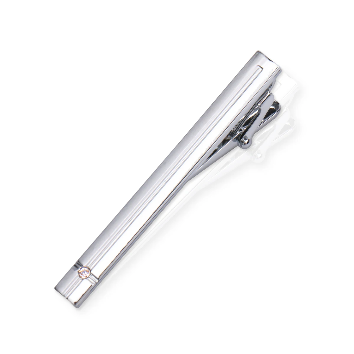8pc Tie Clip Set Metal Silvery Color Necktie Clip For Men Wedding Gentleman Ties Bar Crystal Pin For Men's Accessories Jewelry thumbnail 5