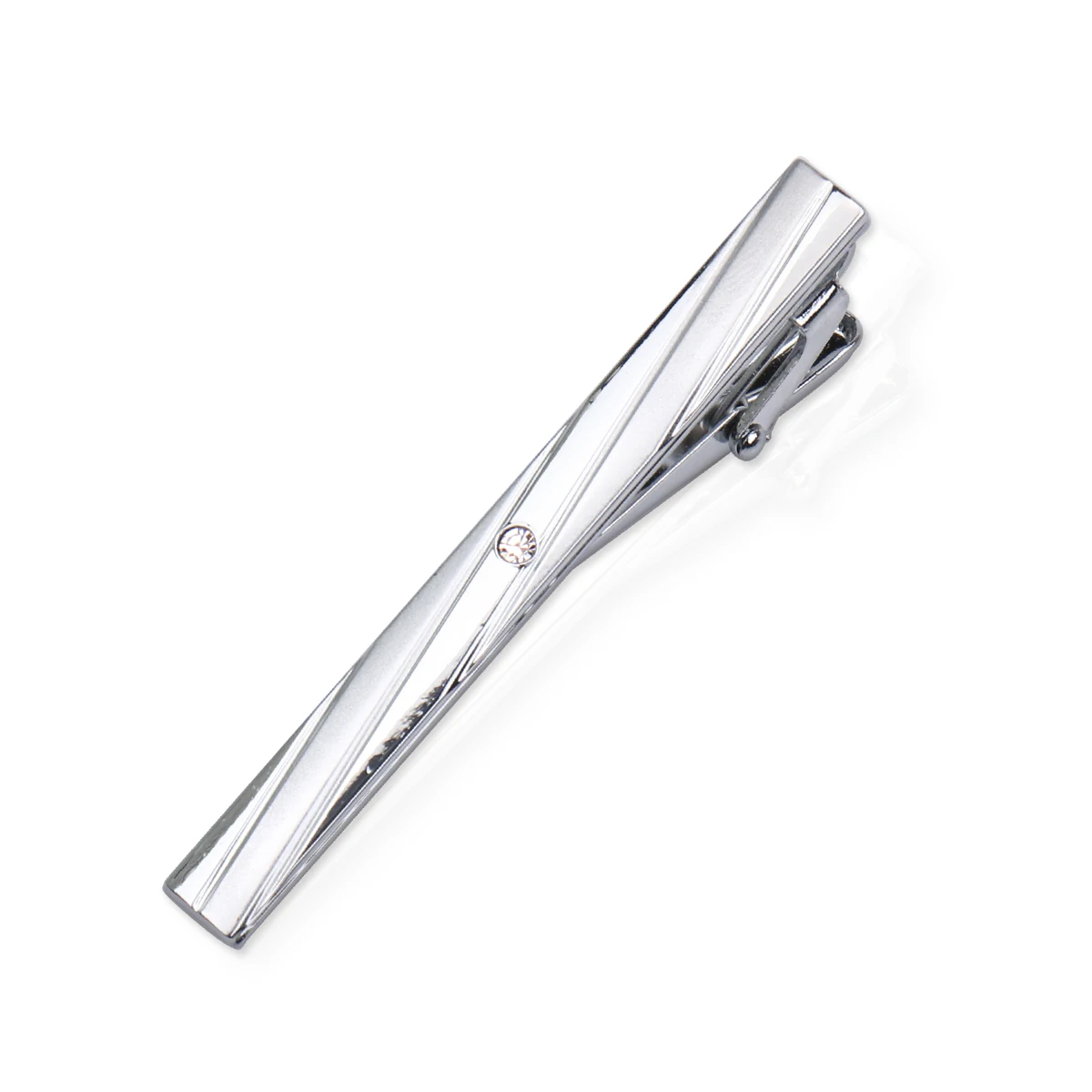 8pc Tie Clip Set Metal Silvery Color Necktie Clip For Men Wedding Gentleman Ties Bar Crystal Pin For Men's Accessories Jewelry thumbnail 6