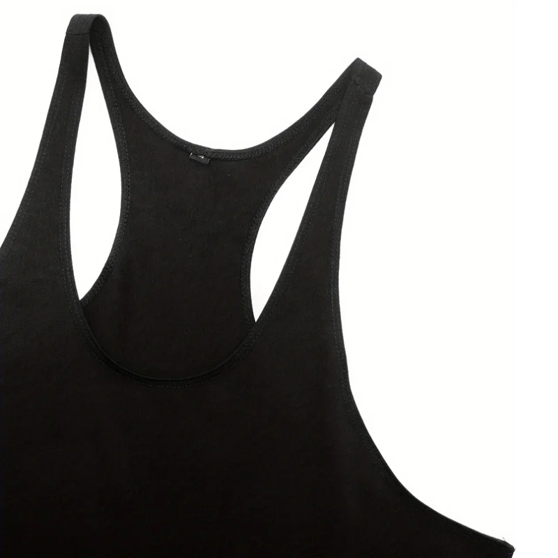 Men's Sleeveless Fitness Bottom Shirt American Fitness Sports Bottom Shirt Spring New Breathable Workout Sleeveless Tank Tops thumbnail 4