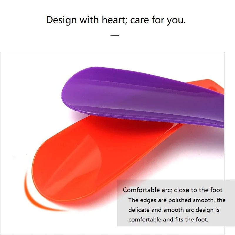 Mini Shoe Horn Shoehorn Portable Plastic Shoe Wearing Tool Shoe Slip on Stick Help To Put Shoes XIEB02 thumbnail 5