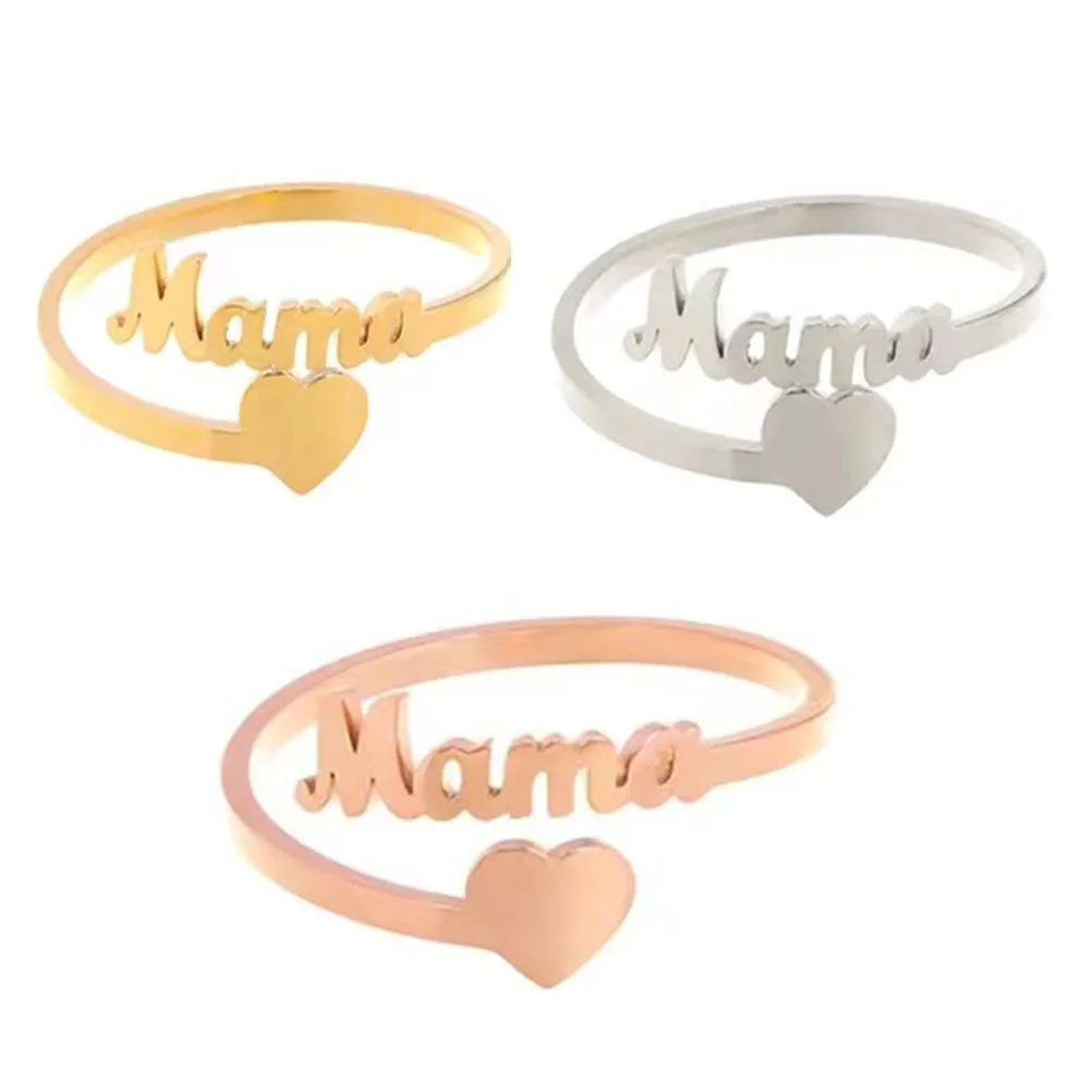 Personalized Custom Love Name Ring Fashion Valentine's Day Couple Rings Girlfriend Gift Heart Wedding Band Women's Jewelry thumbnail 6