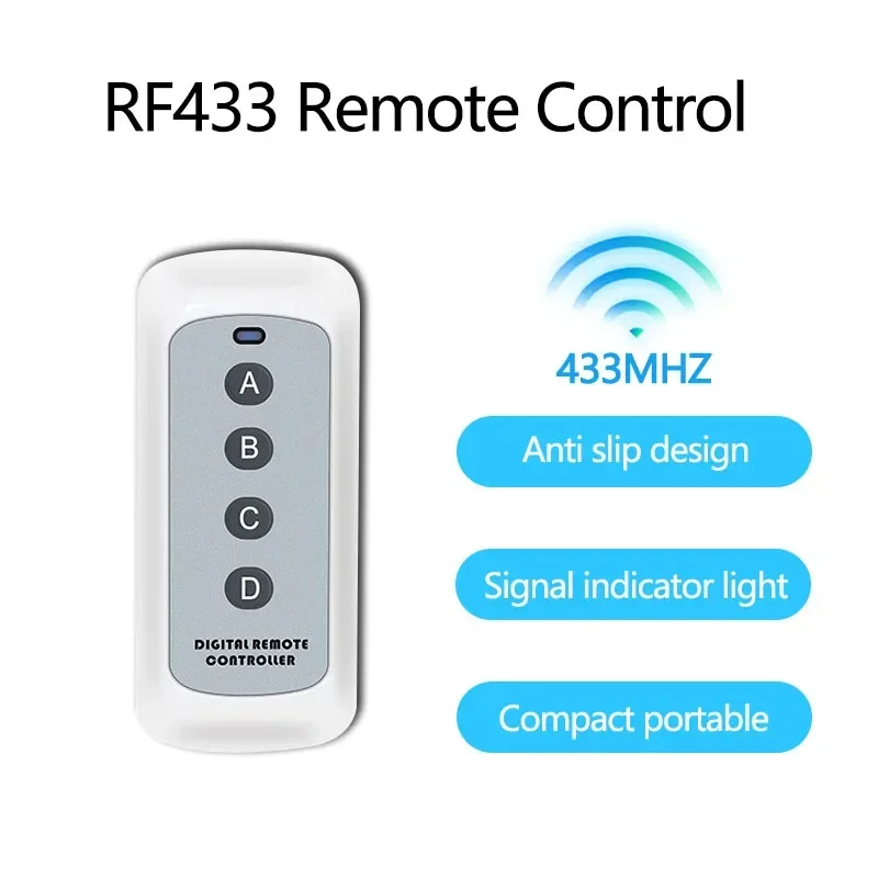 433MHZ Universal Wireless Switch 16A Smart 4Key Remote Control Relay Receiver 2-way Control Module For Led Lamp Fan Garage Doors thumbnail 3