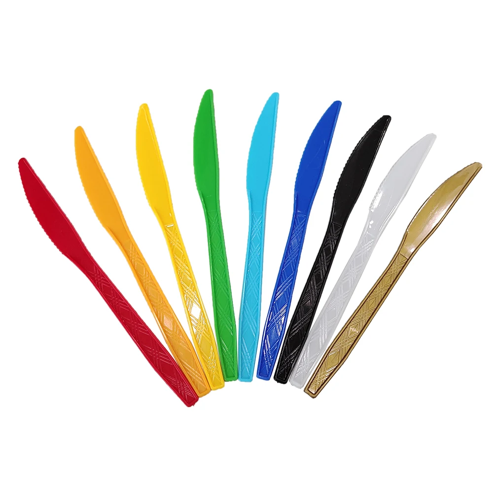 Disposable Knife Fork Spoon Cutlery Set Pink Blue Disposable Tableware Birthday Party Decorations Wedding Baby Shower Supplies thumbnail 6
