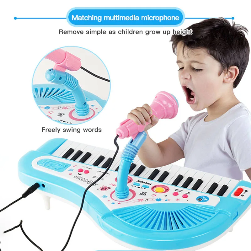 37 Keys Kids Electronic Piano Organ keyboard with Microphone Education Toys Musical Instrument Children Boy Girl Gifts thumbnail 3