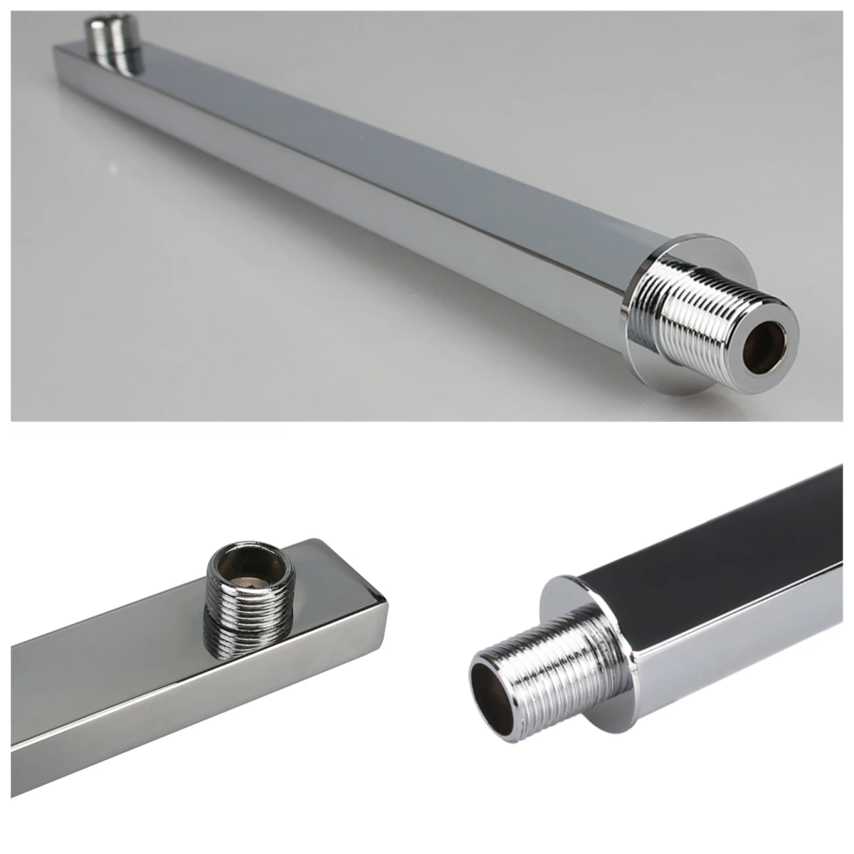 30/40CM Wall Mounted Shower Arm Stainless Steel Concealed Extension Extra Arm Polished Bathroom Bracket Bar For Rain Shower Head thumbnail 4