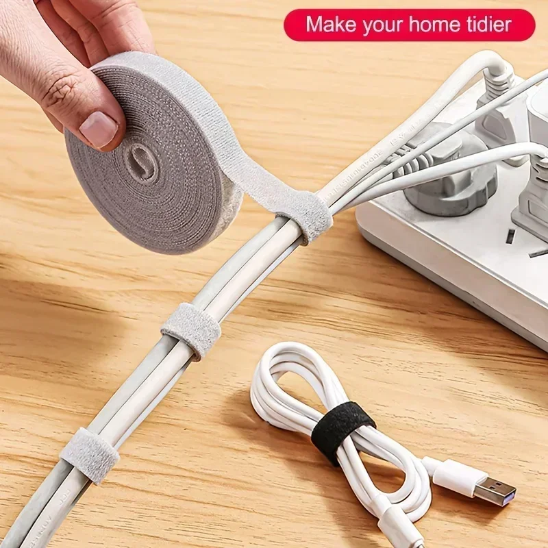 1/2/3M Reusable Cable Organizer Wire Winder Cord Management Ties Protector for iPhone Samsung Xiaomi Earphone Mouse PC Laptop thumbnail 6