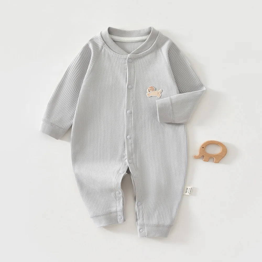 AYNIGIELL Baby Jumpsuit Spring and Autumn Sleepwear Pure Cotton Newborn Clothes 0-18 Months Newborn Boys and Girls Jumpsuit thumbnail 4