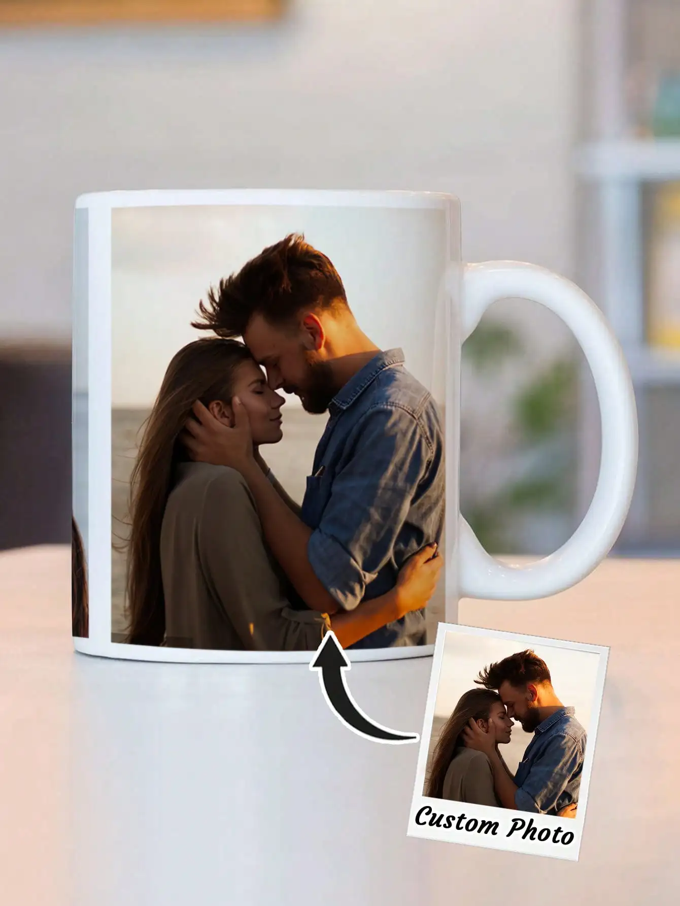 1pc Custom Photo Mug Personalized Coffee Mug with Photo Unique Gift for Anniversary Valentine's Housewarming Mother's Day thumbnail 5
