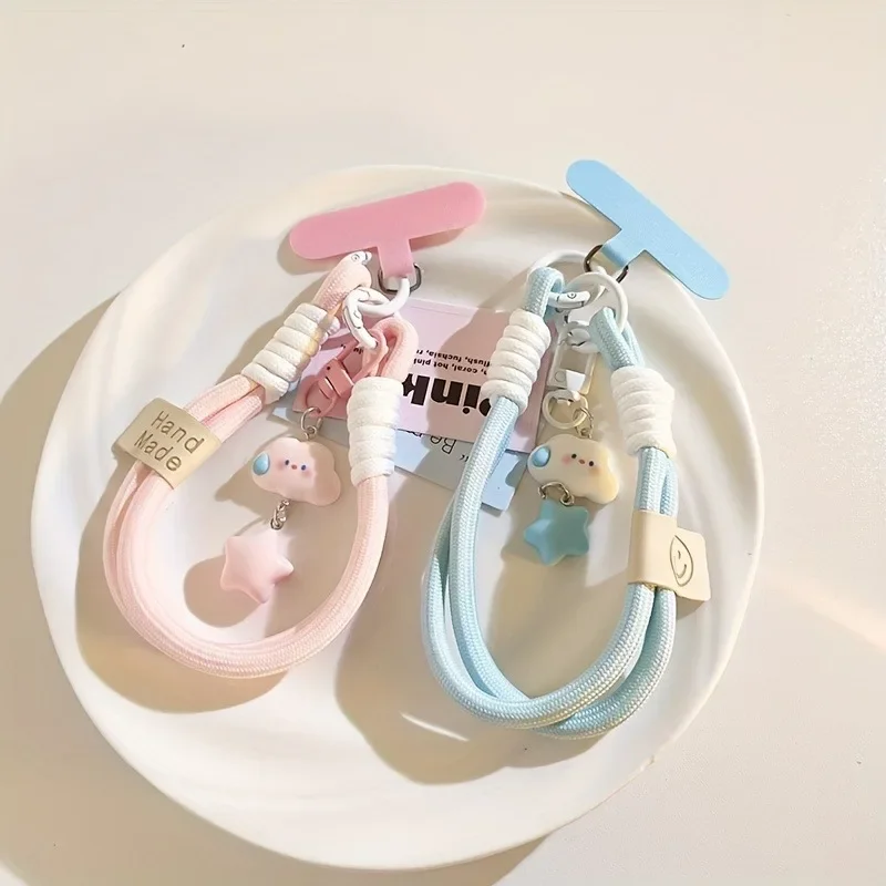 New Colourful Mobile Phone Strap Short Wrist Strap Clouds Star Charm Keychain Camera Chain Lanyard Universal Phone Case Lanyard thumbnail 2