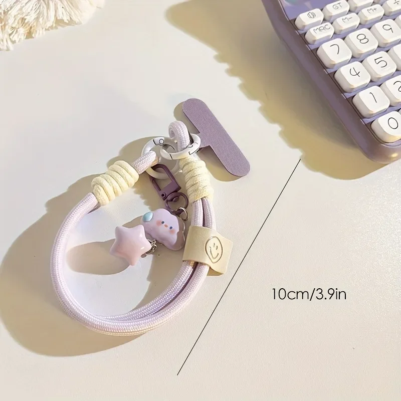 New Colourful Mobile Phone Strap Short Wrist Strap Clouds Star Charm Keychain Camera Chain Lanyard Universal Phone Case Lanyard thumbnail 3