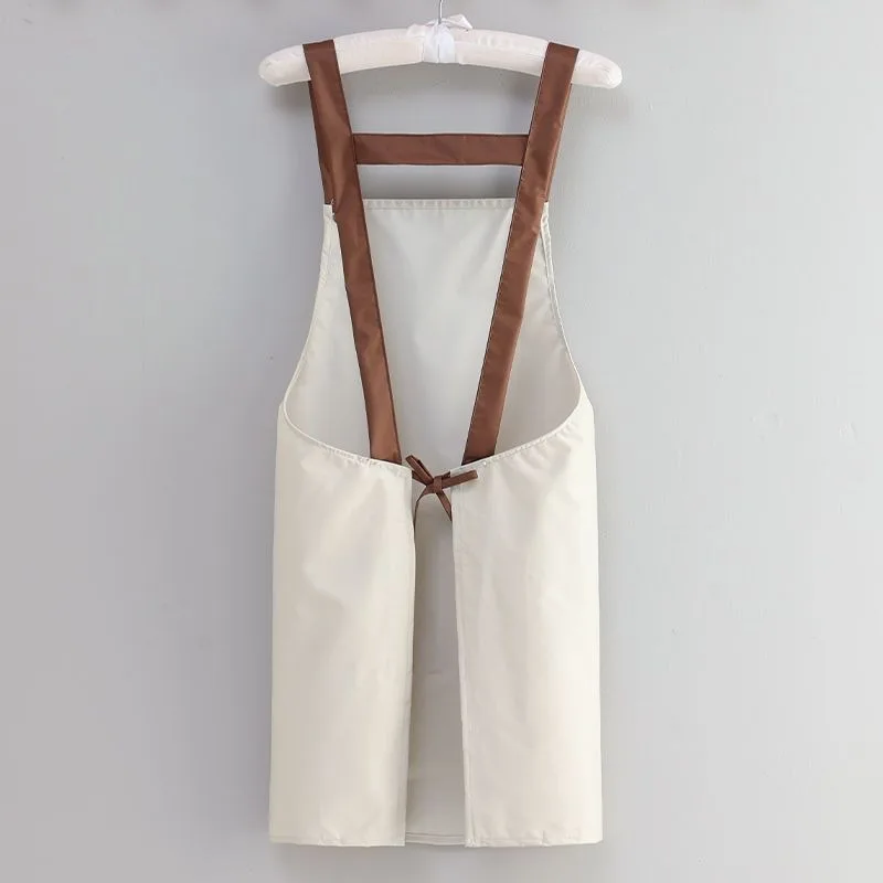 Kitchen Cooking Apron Women Men Waterproof Oil-proof Apron Household Work Clothes with Pockets for Hotel Resturant Coffee Shop thumbnail 3