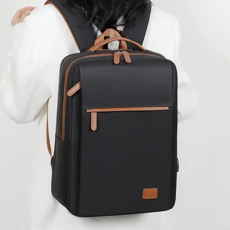 Fashion 15.6-Inch Laptop Business Backpack Classic Men Backpack Women Large Capacity Travel Laptop Backpacks Student School Bag thumbnail 5