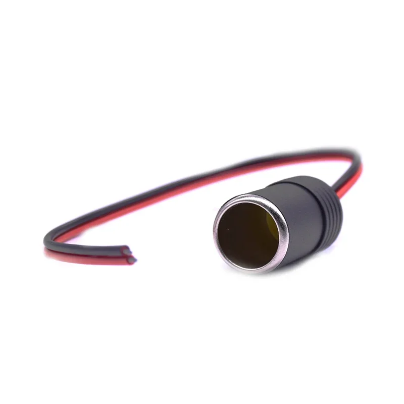 New 1pc 120W 12V 18A Max Female Car Cigarette Lighter Charger Cable Female Socket Plug Connector Adapter Universal
