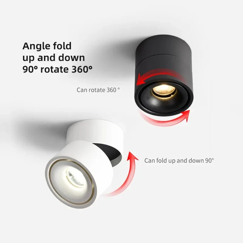 Dimmable Surface Mounted LED Downlight 10W/15W Rotating LED Spot Light Ceiling Lamp with LED Driver AC110V/220V Home Decoration thumbnail 4