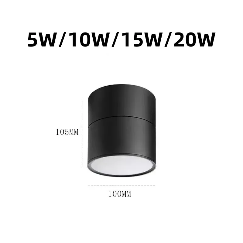 Dimmable Surface Mounted LED Downlight 10W/15W Rotating LED Spot Light Ceiling Lamp with LED Driver AC110V/220V Home Decoration thumbnail 3