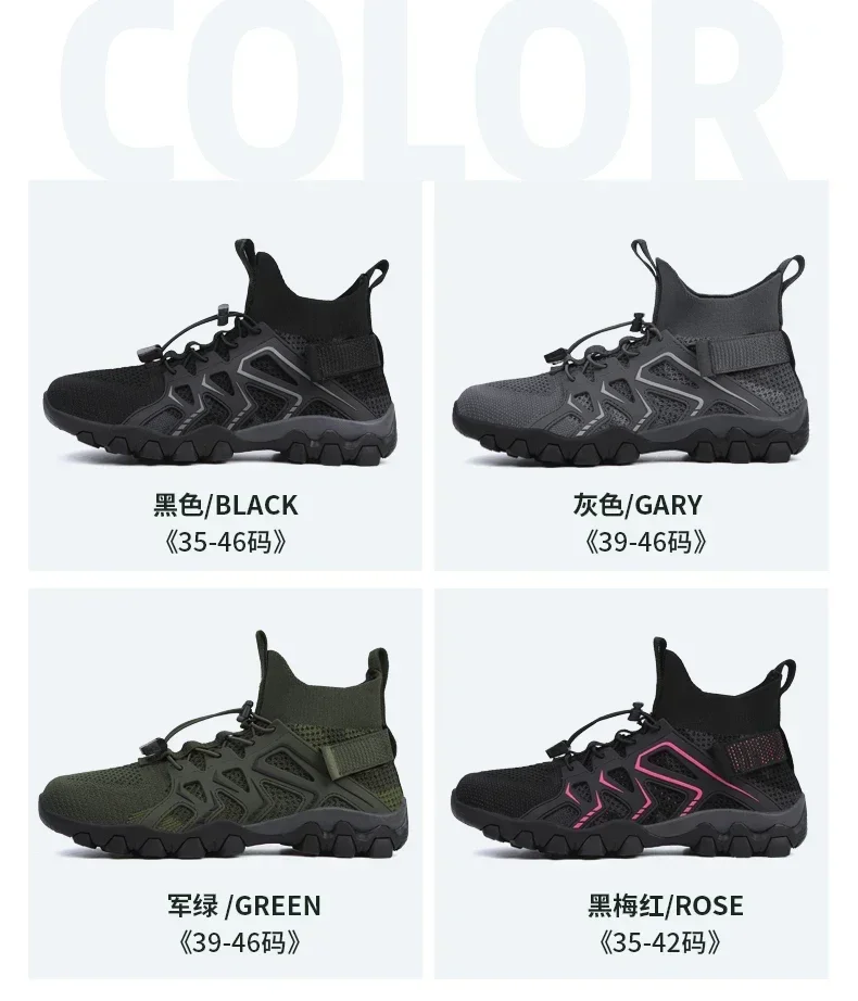 Unisex Breathable Quick Drying Fishing Water Sport Shoes Summer Upstream Barefoot Aqua Boots Outdoor Non-Slip Women Beach Shoes thumbnail 2