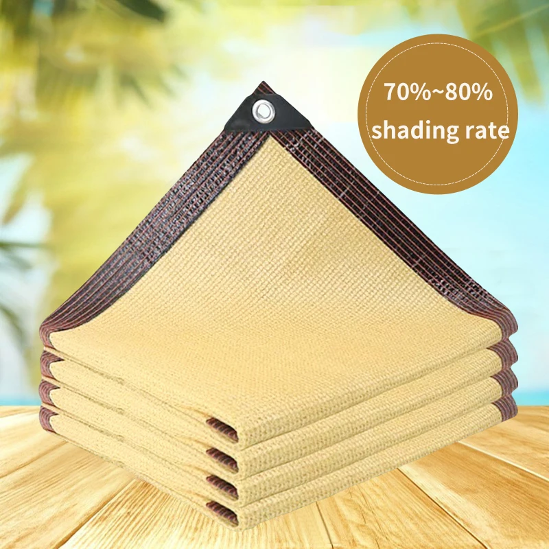 4x4m Outdoor Car Tent Sunshade Net UV Protection Awning Camping Sun Shelters Beach Sunscreen Mesh Plant Car Sun Cover타프 thumbnail 2