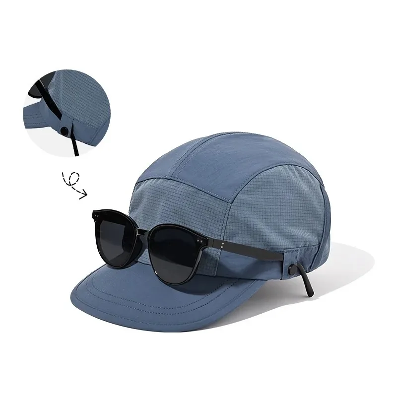 Summer Insert Sunglasses Quick-drying Hat Outdoor Hiking Men and Women Peaked Cap Short Brim Sunshade Sunscreen Baseball Caps thumbnail 3