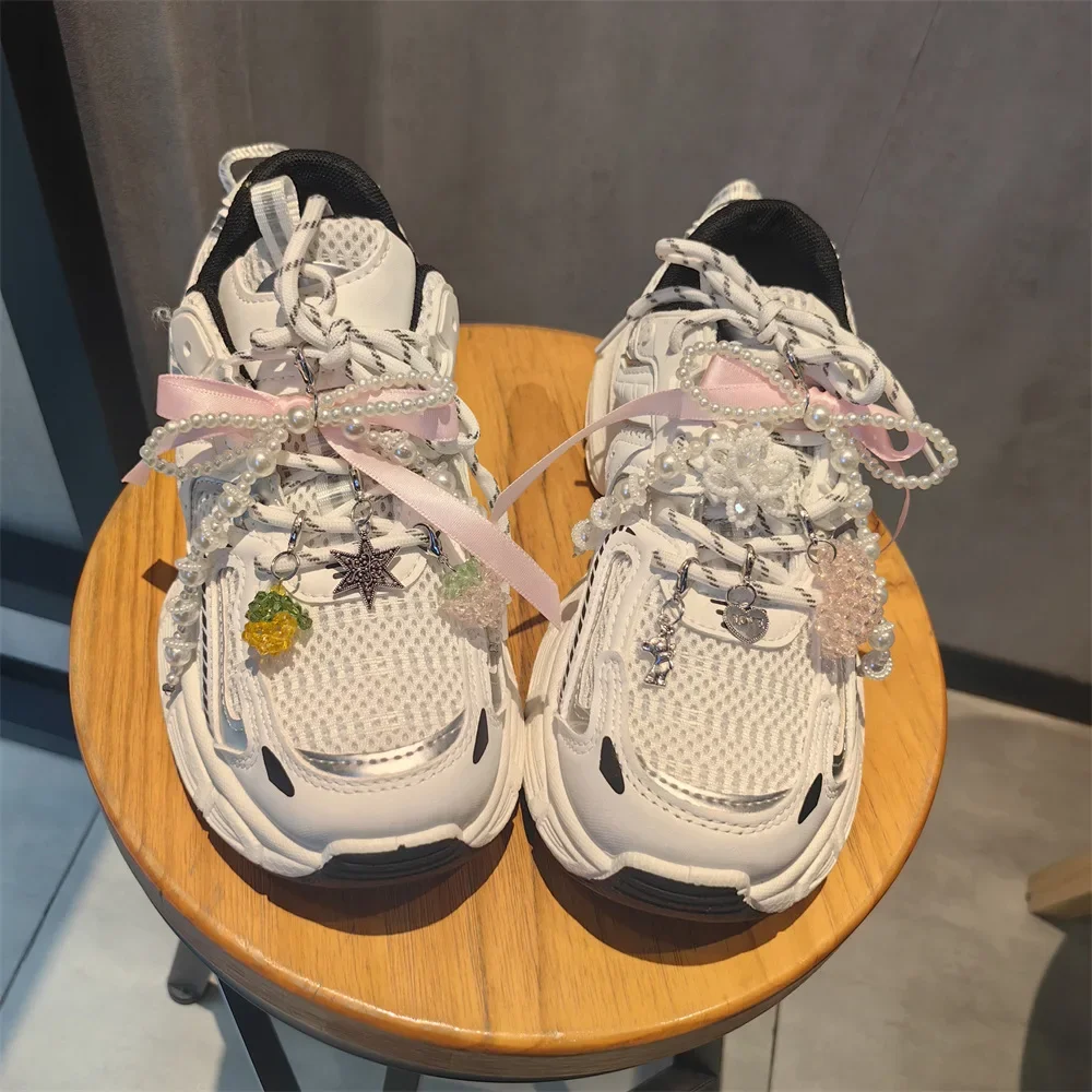 1Pcs Fruit Crystal Shoe Charm Buckle Pearl Flower Shoes Accessories Shoe Laces Charms for Sneakers Decorations thumbnail 3