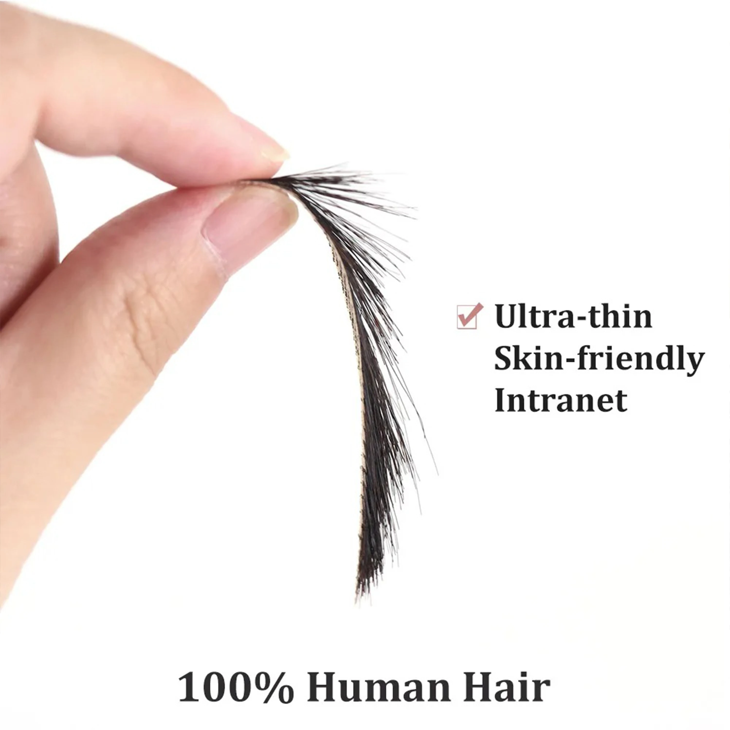 VEYDA Women/Man's Eyebrows Hair Eyebrows Six Style 100% Human Hair Artificial Weaving Lace Workers' Hair Braided Eyebrow Wigs thumbnail 3