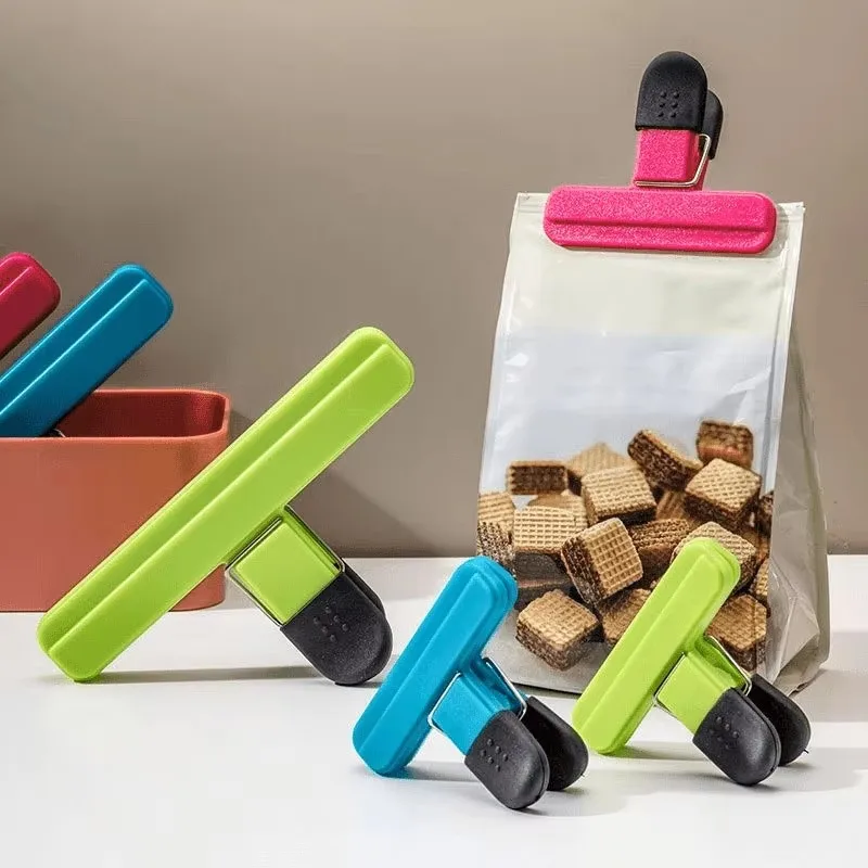 Portable Bag Clips Kitchen Storage Food Snack Seal Sealing Bag Clips Sealer Clamp Plastic Tool Kitchen Organization Accessories thumbnail 2