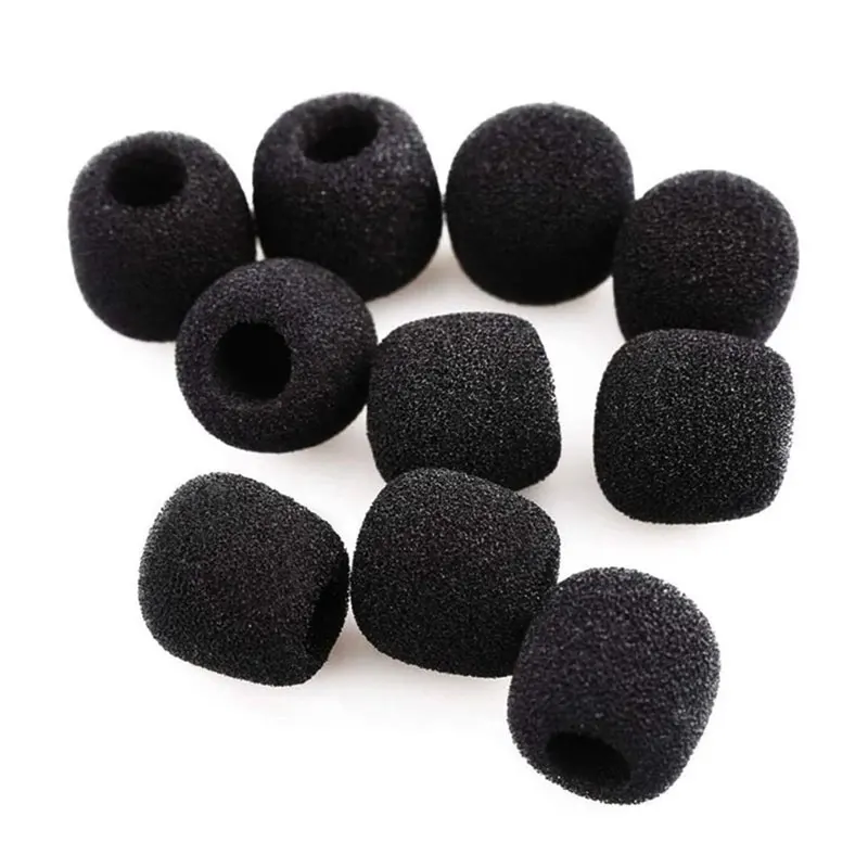JCD 10pcs Mini Microphone Foam Covers Mic Protector Covers Replacement Headset Windshield Sponge Cover Microphone Cover for Mic thumbnail 2