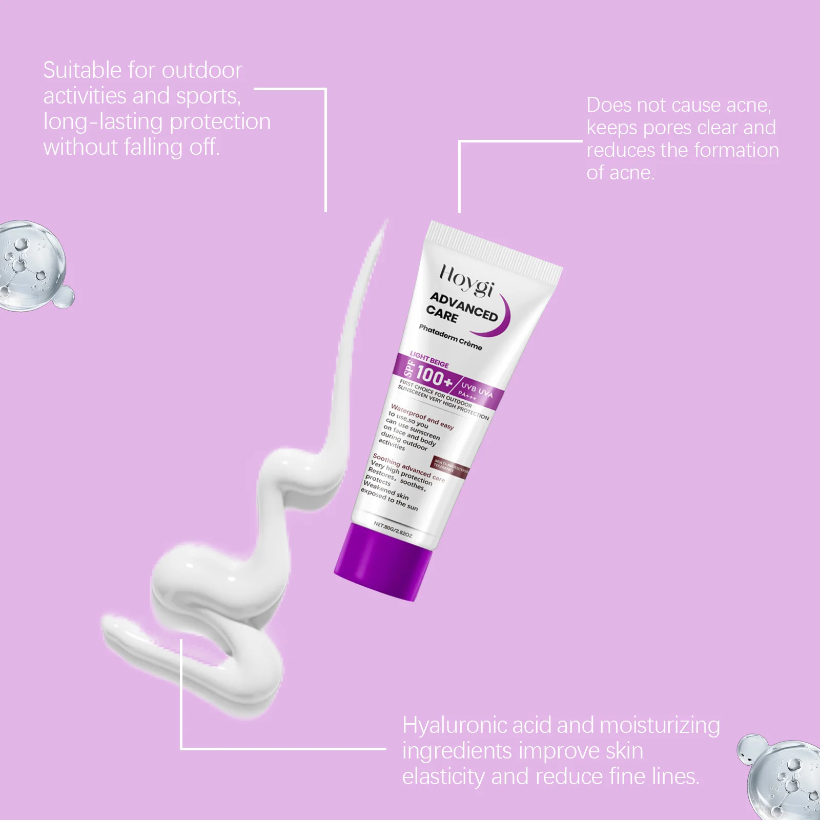 Face Sunscreen Moisturizer Spf 100+ UV Protection Sun Block Cream Lightweight Skin Soothing Relief Sunburn After Sun Body Lotion thumbnail 5