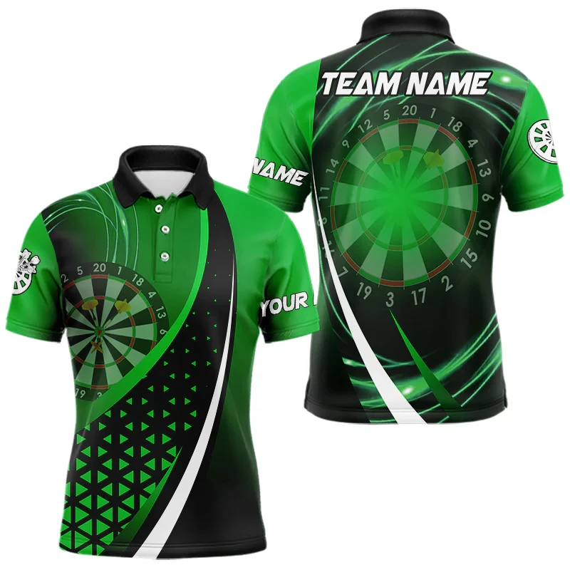 Fashion Darts Graphic Polo Shirt For Men Custom Name Lapel Button 3D Printed Polo Shirts Trend Oversized Breathable Sports Tops thumbnail 3