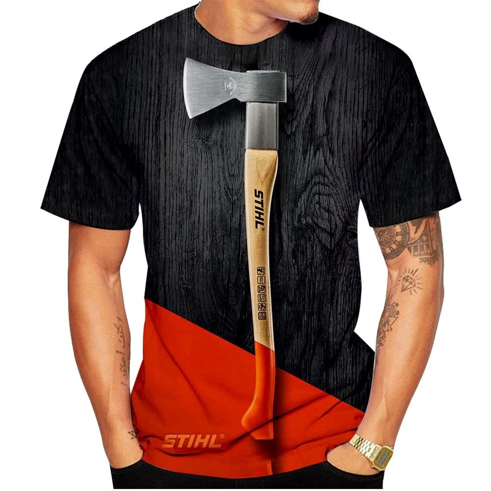 Summer fashion trend novel 3D printed printed pattern T-shirt round neck casual comfortable personalized top T-shirt thumbnail 4