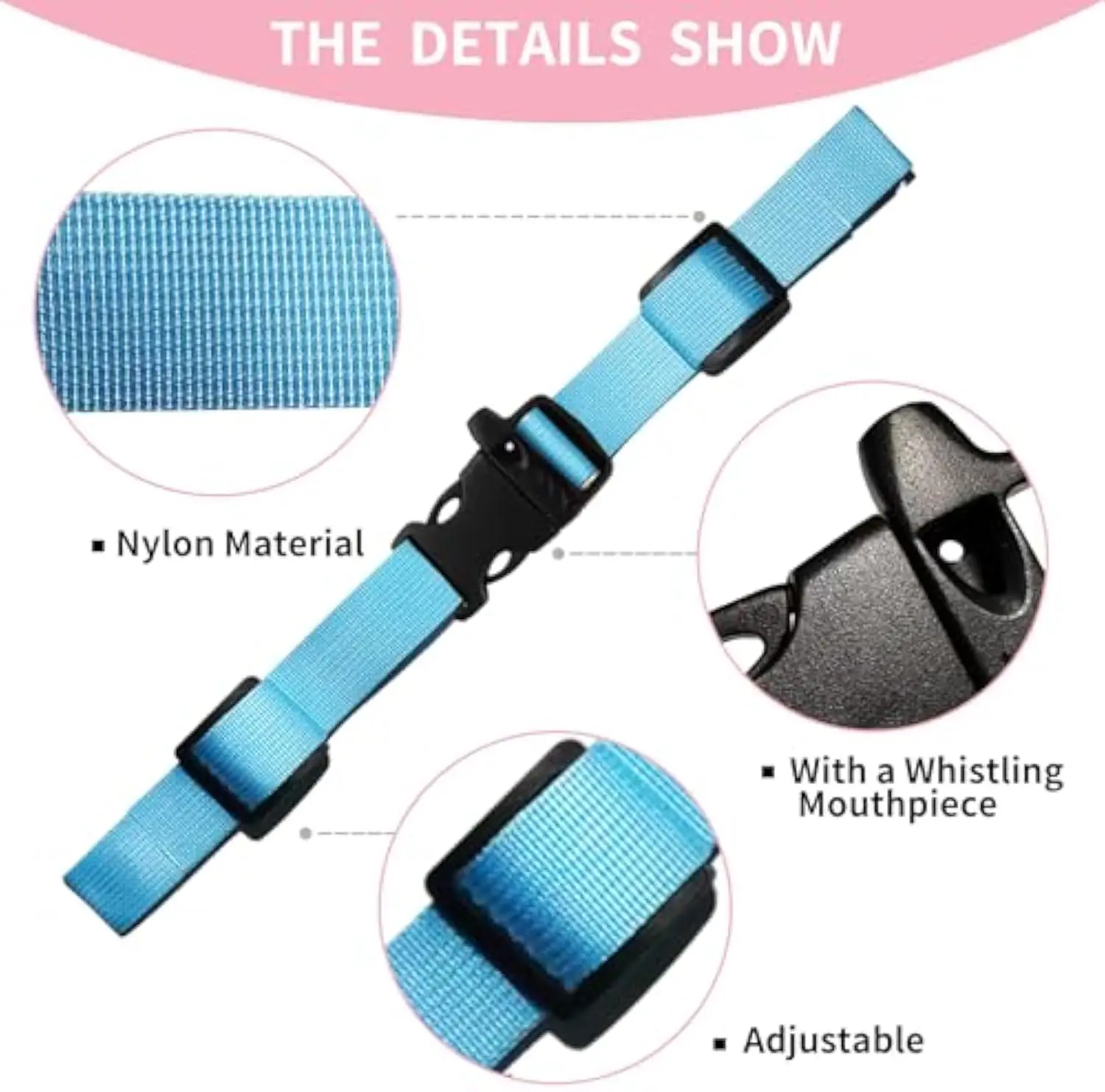 Sternum Straps For Backpacks 1-pack,Adjustable Chest Strap with Emergency Whistle Buckle Suitable for Backpack Straps
